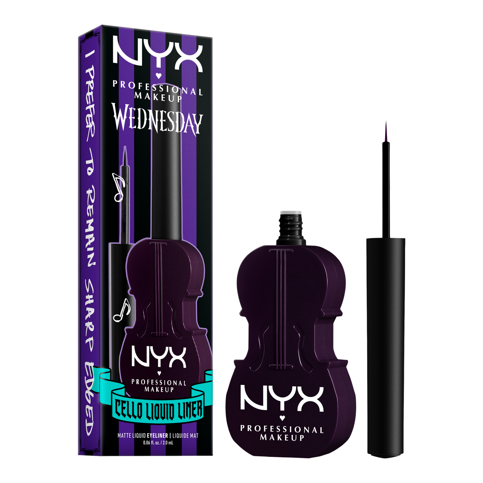 Limited Edition Wednesday Cello Vivid Matte Liquid Eyeliner - Purple