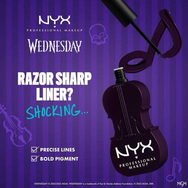 NYX Professional Makeup Limited Edition Wednesday Cello Vivid Matte Liquid Eyeliner #6