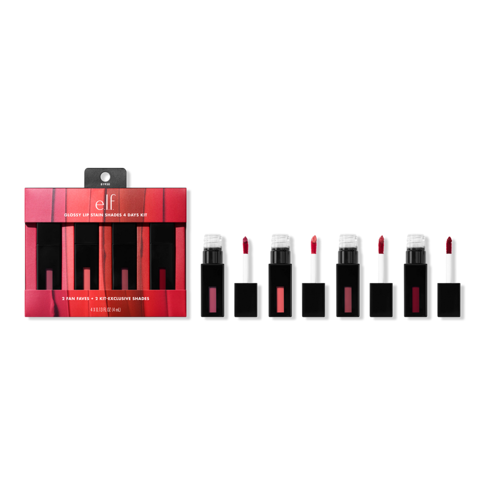 E.l.f. Cosmetics Glossy Lip Stain Shades 4 Days Kit