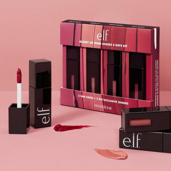 e.l.f. Cosmetics Glossy Lip Stain Shades 4 Days Kit #8
