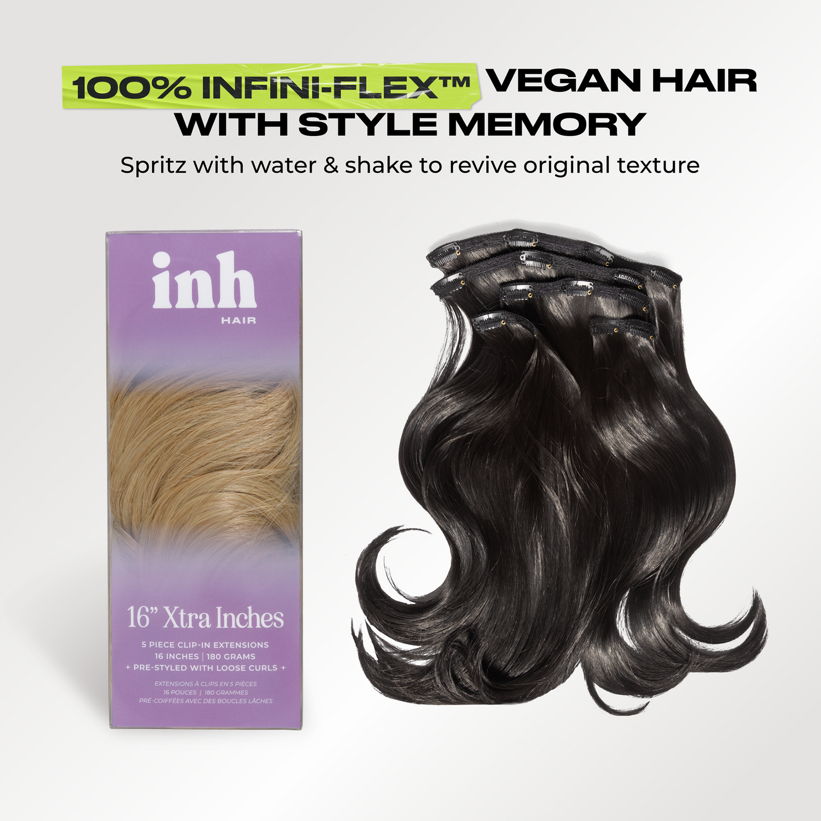 Xtra Inches Clip-in Extensions - Jet Black