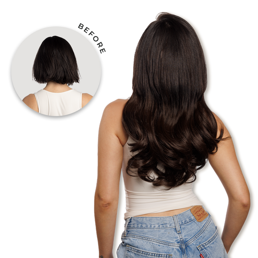Inh Xtra Inches Clip-in Extensions - Dark Brown In Brown