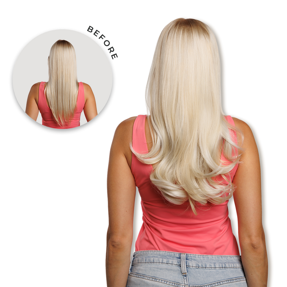 inh HAIR Xtra Inches Clip-in Extensions - Platinum Blonde