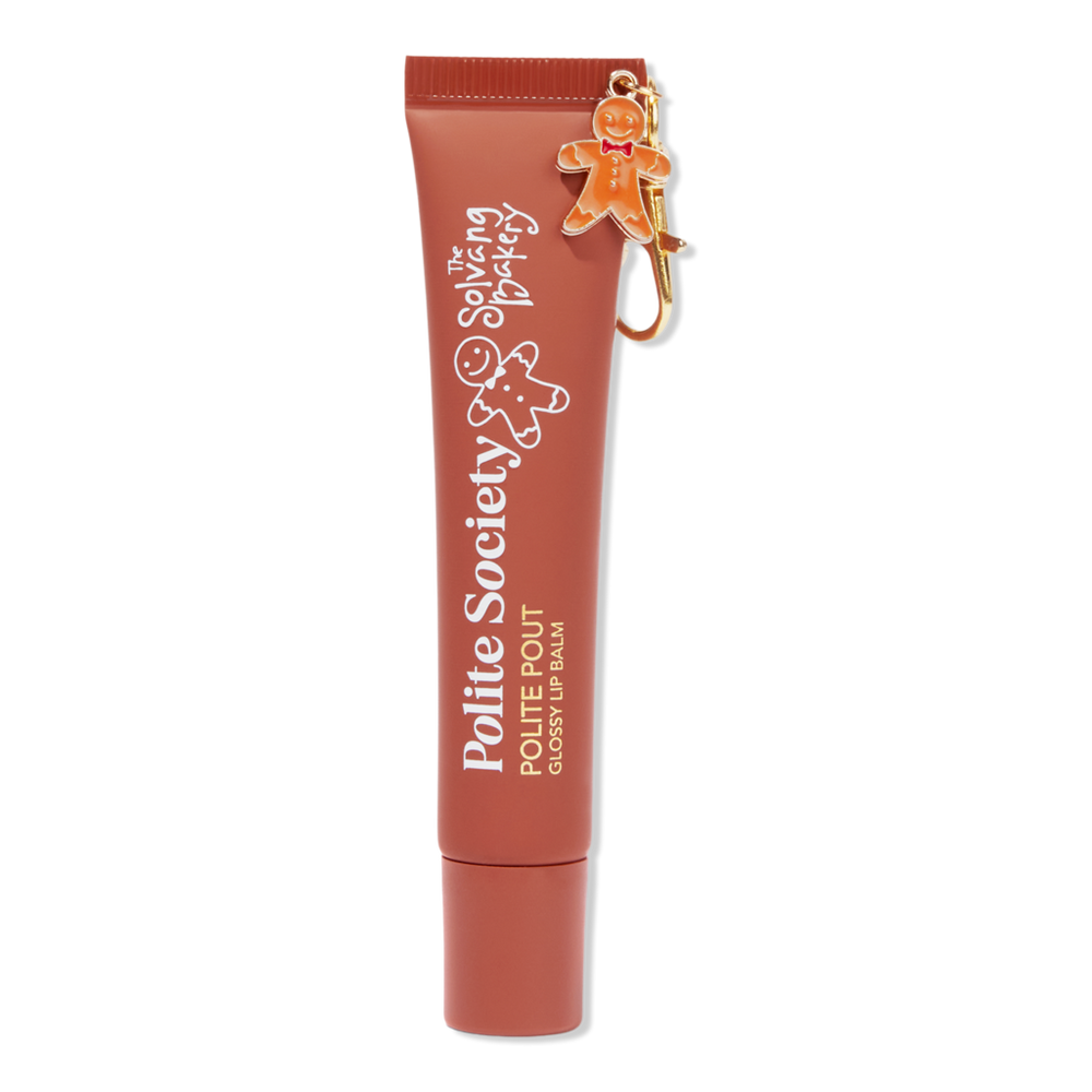 Polite Society X The Solvang Bakery Polite Pout Glossy Lip Balm - Gingerbread In Brown