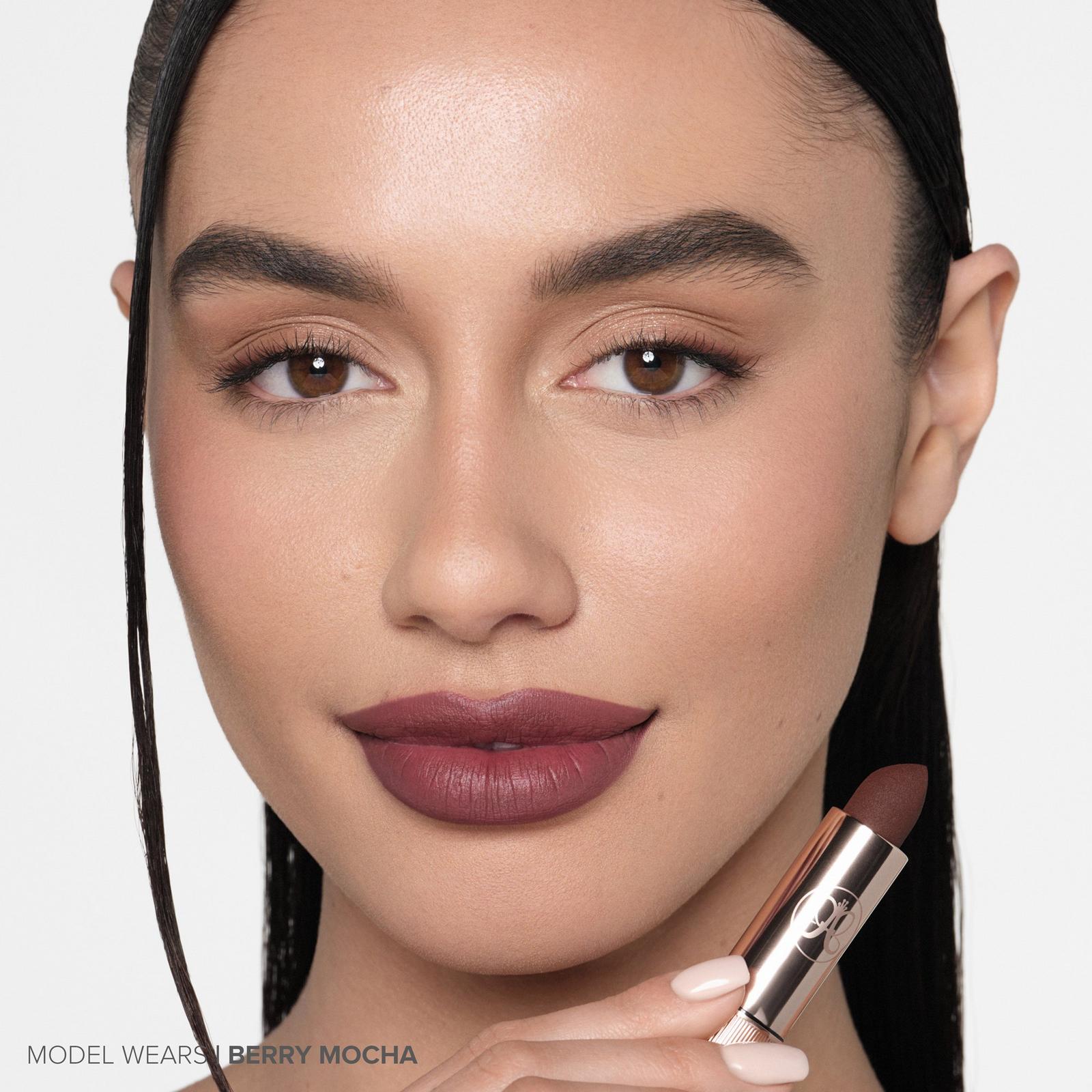 Full-Pigment Matte & Satin Velvet Lipstick - Berry Mocha