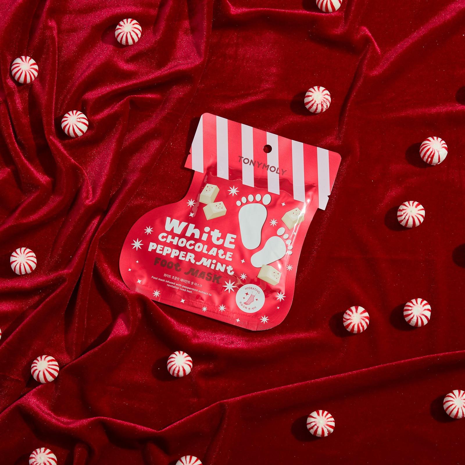 White Chocolate and Peppermint Hydrating Foot Mask