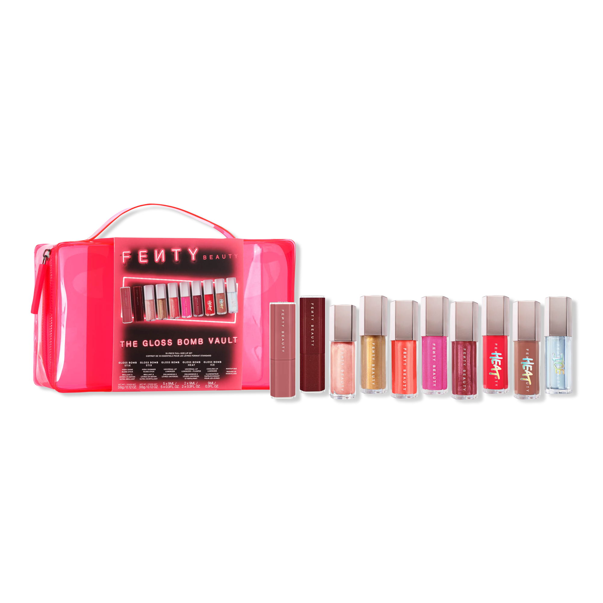 FENTY BEAUTY by Rihanna The Gloss Bomb Vault 10-Piece Full-Size Lip Set #1