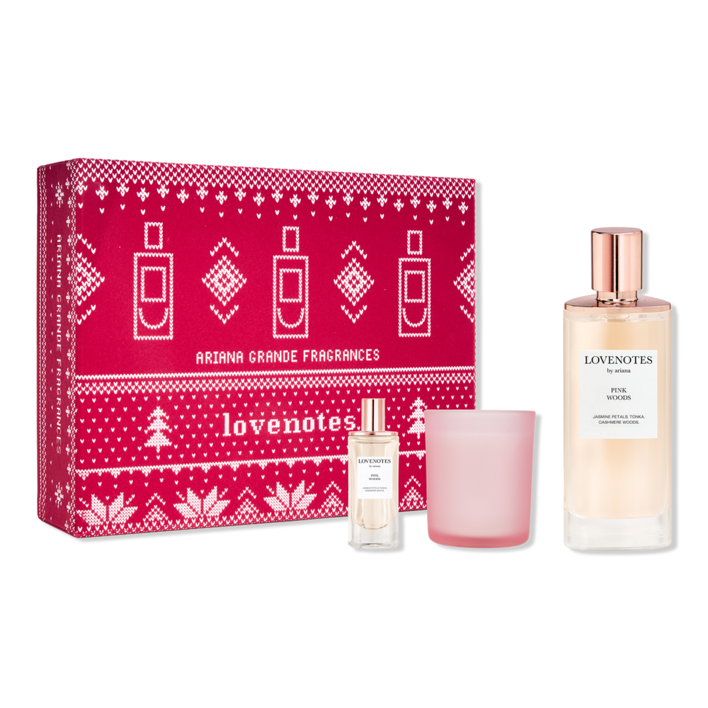 LOVENOTES Pink Woods by Ariana Grande 3-Piece Gift Set