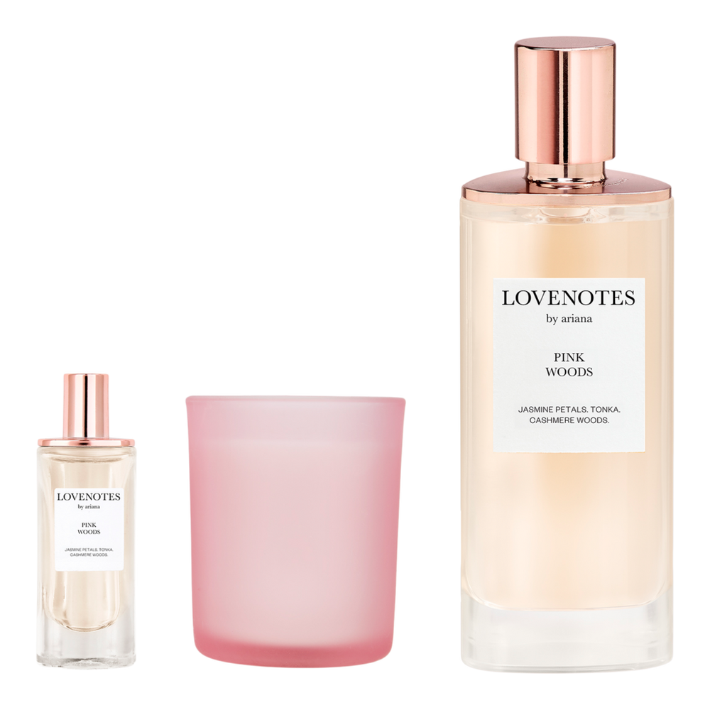 LOVENOTES Pink Woods by Ariana Grande 3-Piece Gift Set