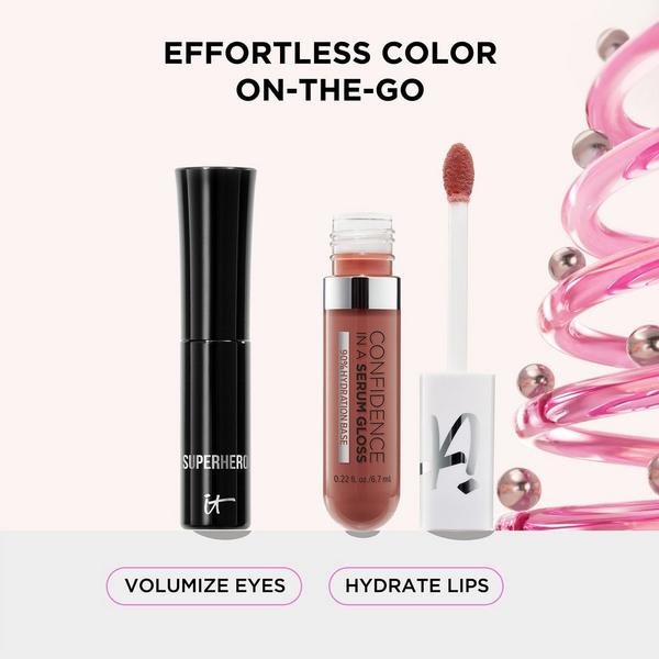 IT Cosmetics Unwrap Effortless Color Mascara & Lip Gloss Makeup Gift Set #5