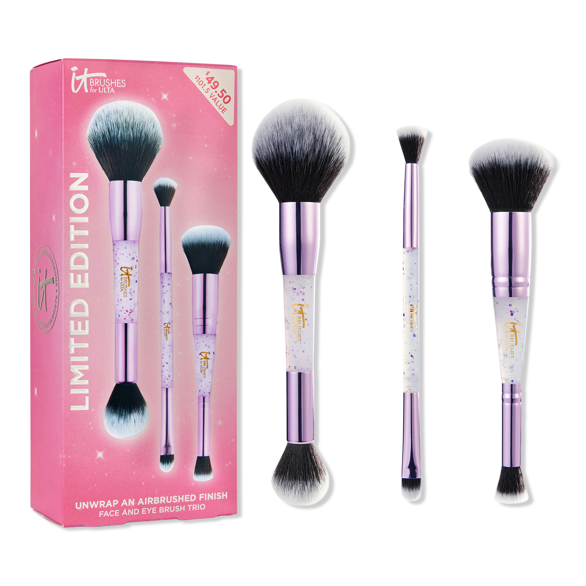 IT Brushes For ULTA Airbrush Limited Edition Dual-Ended Face & Eye Brush Trio #1