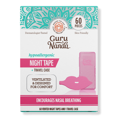 GuruNanda Hypoallergenic Pink Night Tape + Travel Case
