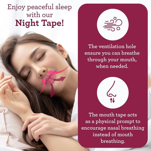 GuruNanda Hypoallergenic Pink Night Tape + Travel Case #2