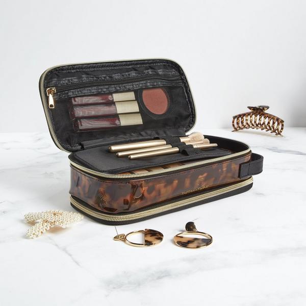 Tartan + Twine Tortoise Double Zip Brush Case #6