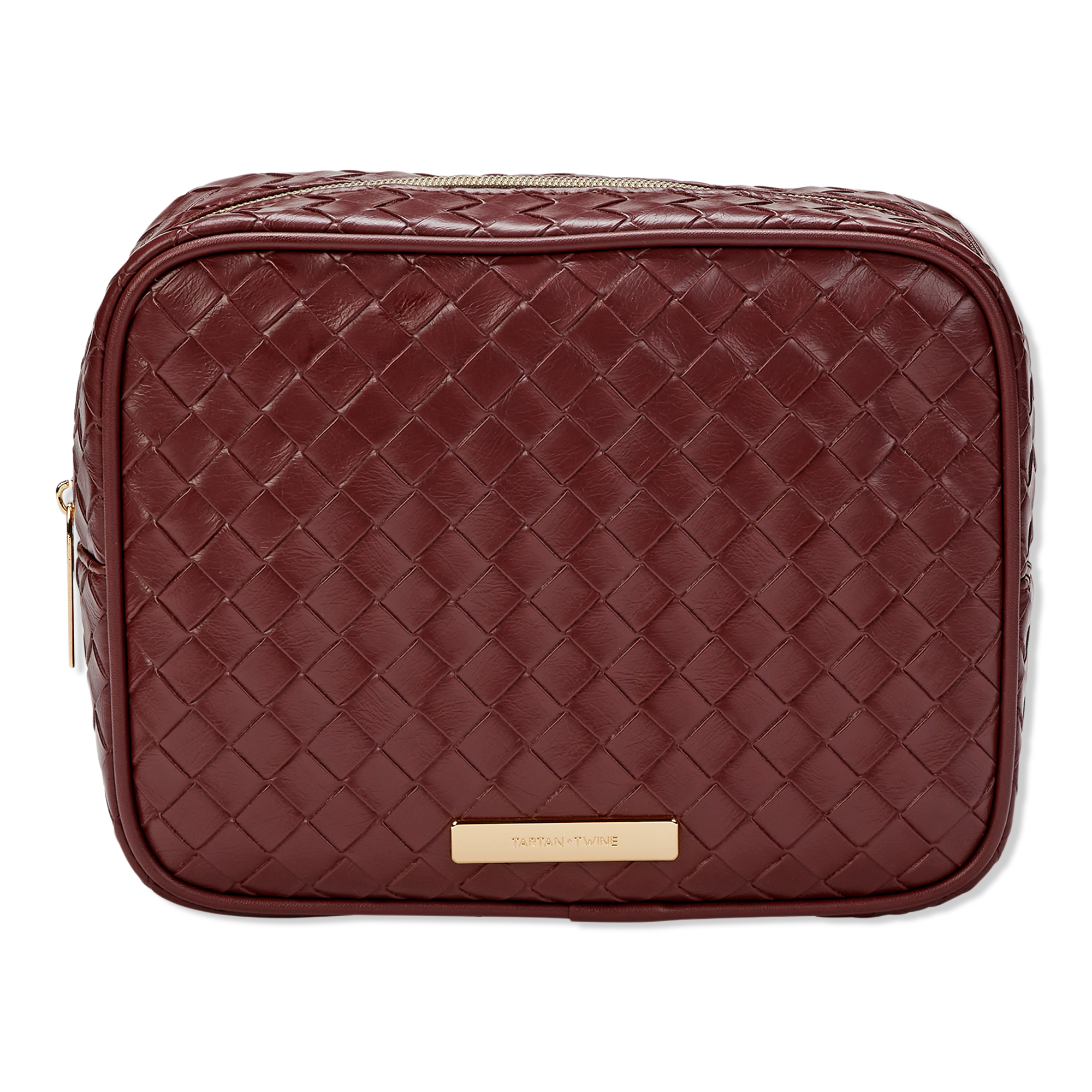 Tartan + Twine Burgundy Single Zip Organizer #1