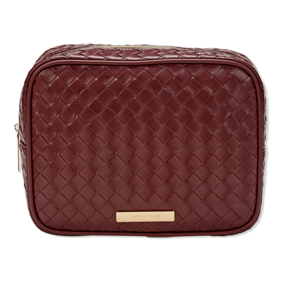 Tartan + Twine Burgundy Single Zip Organizer