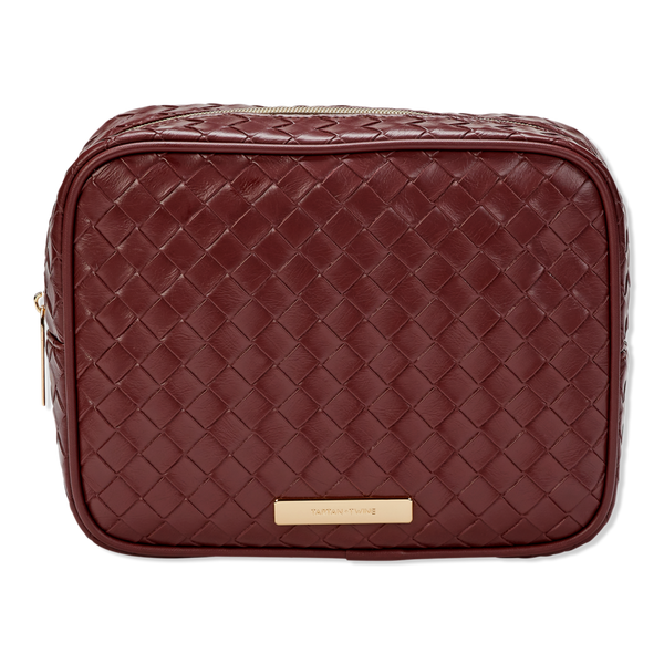 Tartan + Twine Burgundy Single Zip Organizer #1