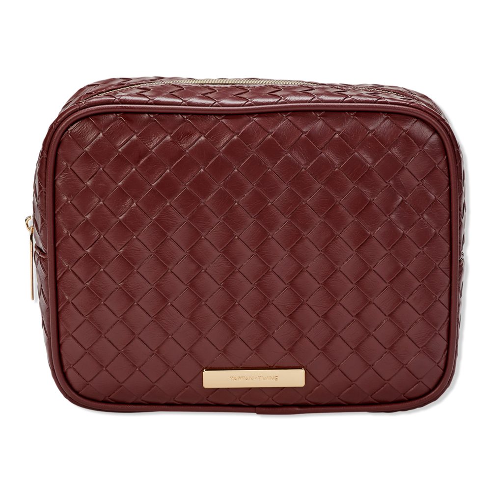 Tartan + Twine Burgundy Single Zip Organizer