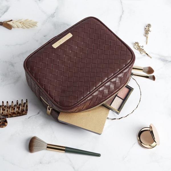 Tartan + Twine Burgundy Single Zip Organizer #5