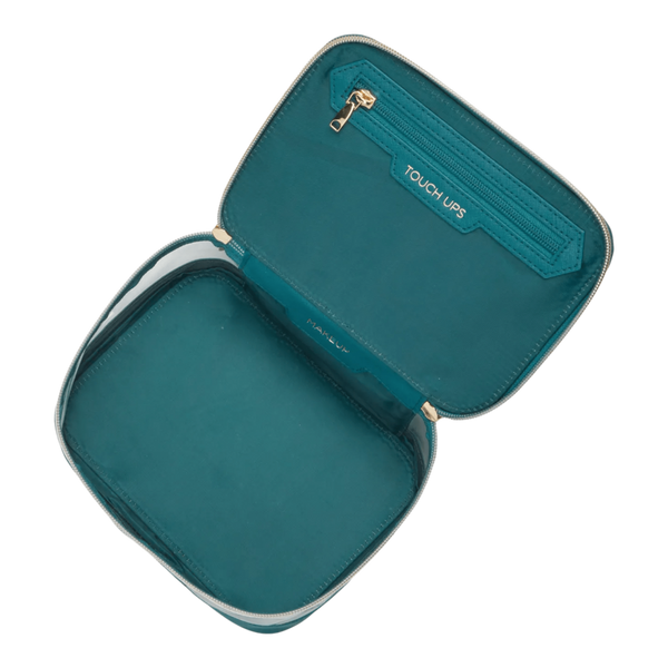 Tartan + Twine Transparent Teal Box Train Case #3