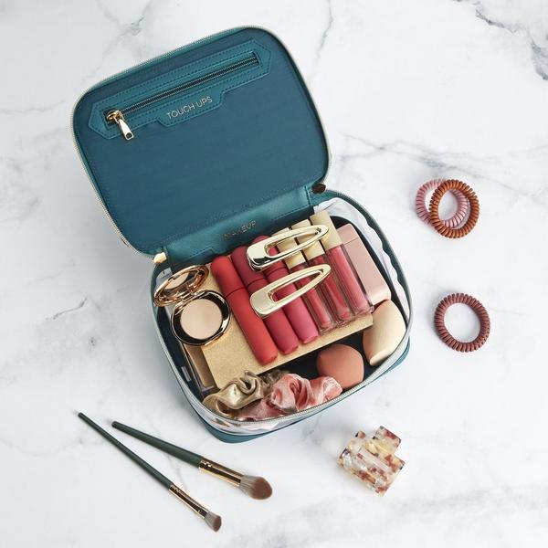 Tartan + Twine Transparent Teal Box Train Case #5
