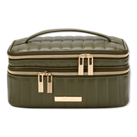 Olive Train Case With Mirror
