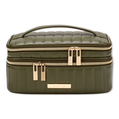 Tartan + Twine Olive Train Case With Mirror