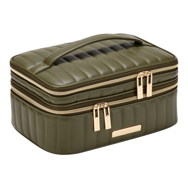 Tartan + Twine Olive Train Case With Mirror #2