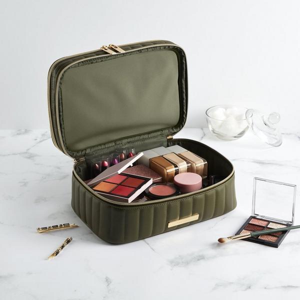 Tartan + Twine Olive Train Case With Mirror #5