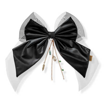 Scünci Wicked Faux Leather Bow Barrette