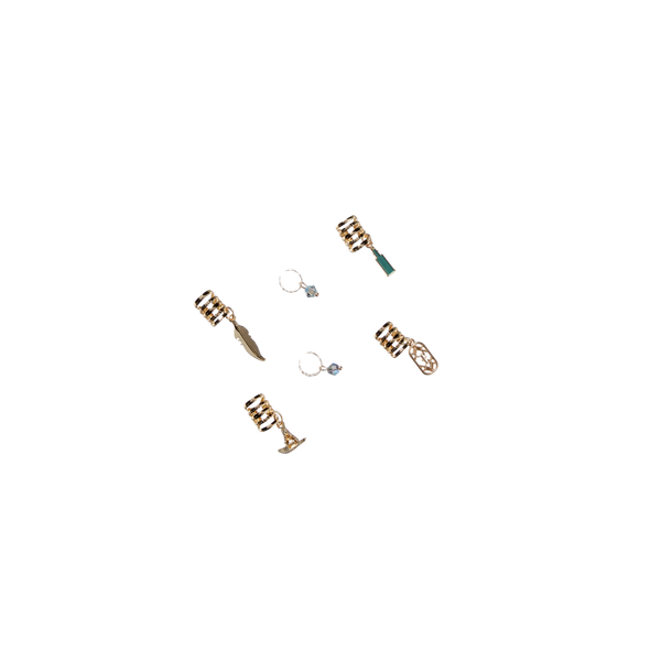 Scünci Wicked Hair Cuffs With Charms #3