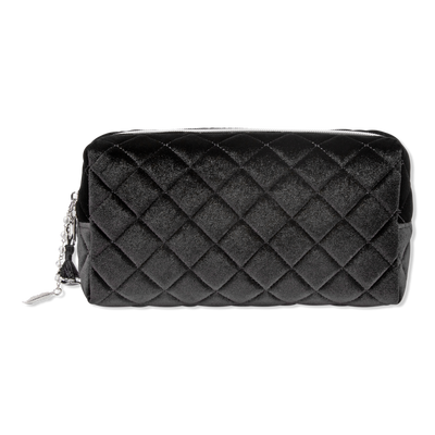 Tartan + Twine Wicked Black Quilted Velvet Loaf Bag