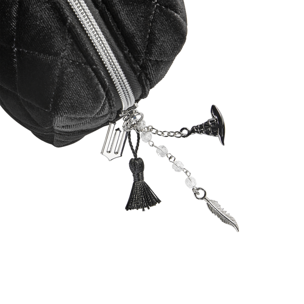 Tartan + Twine Wicked Black Quilted Velvet Loaf Bag #6