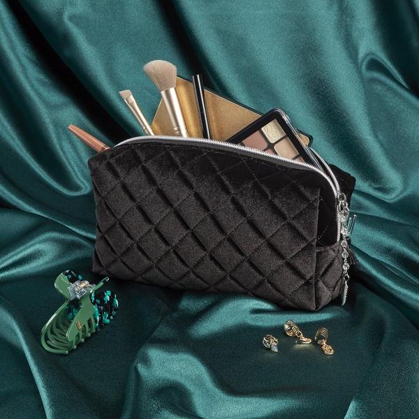 Tartan + Twine Wicked Black Quilted Velvet Loaf Bag #7