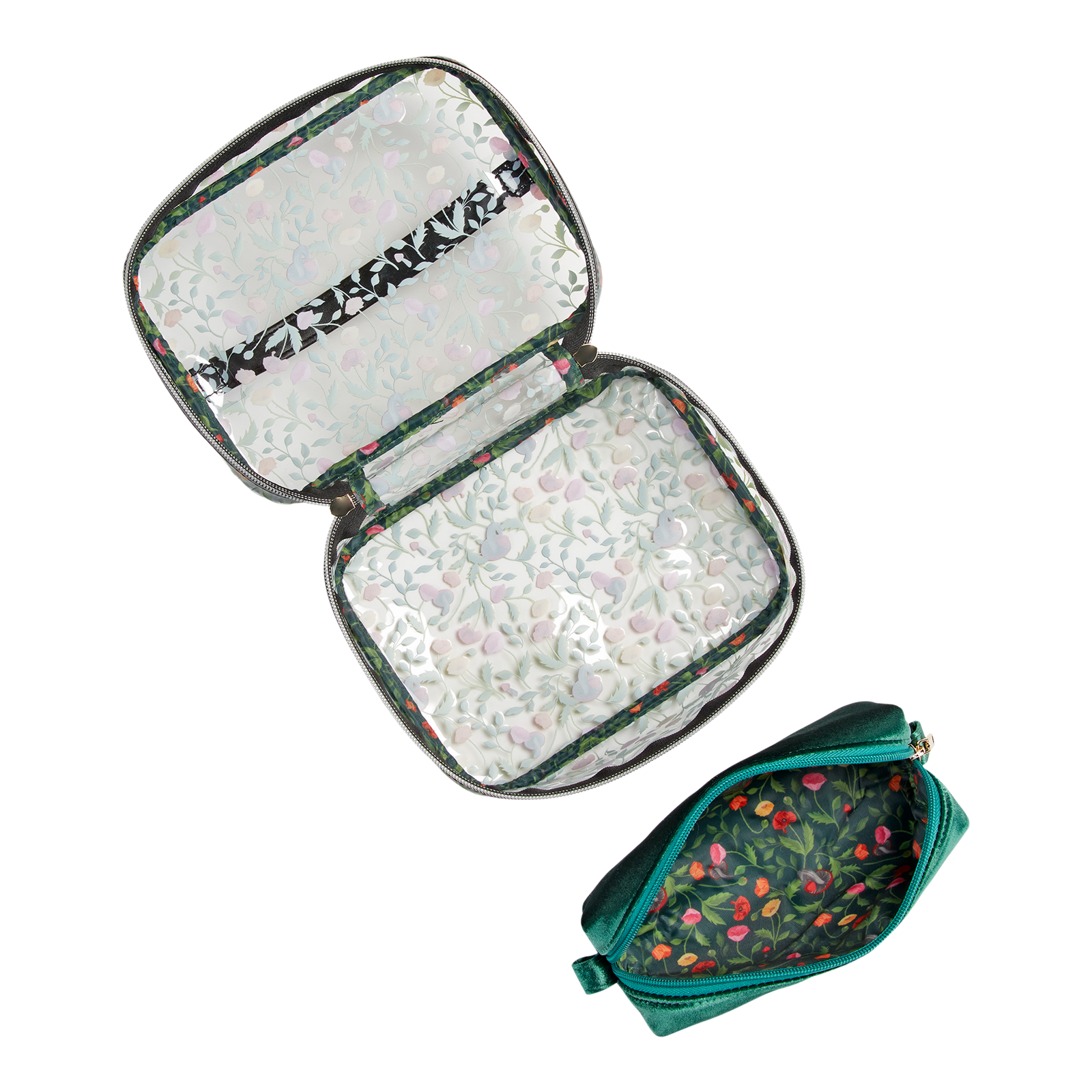 Wicked Poppy 2 Piece Train Case Set