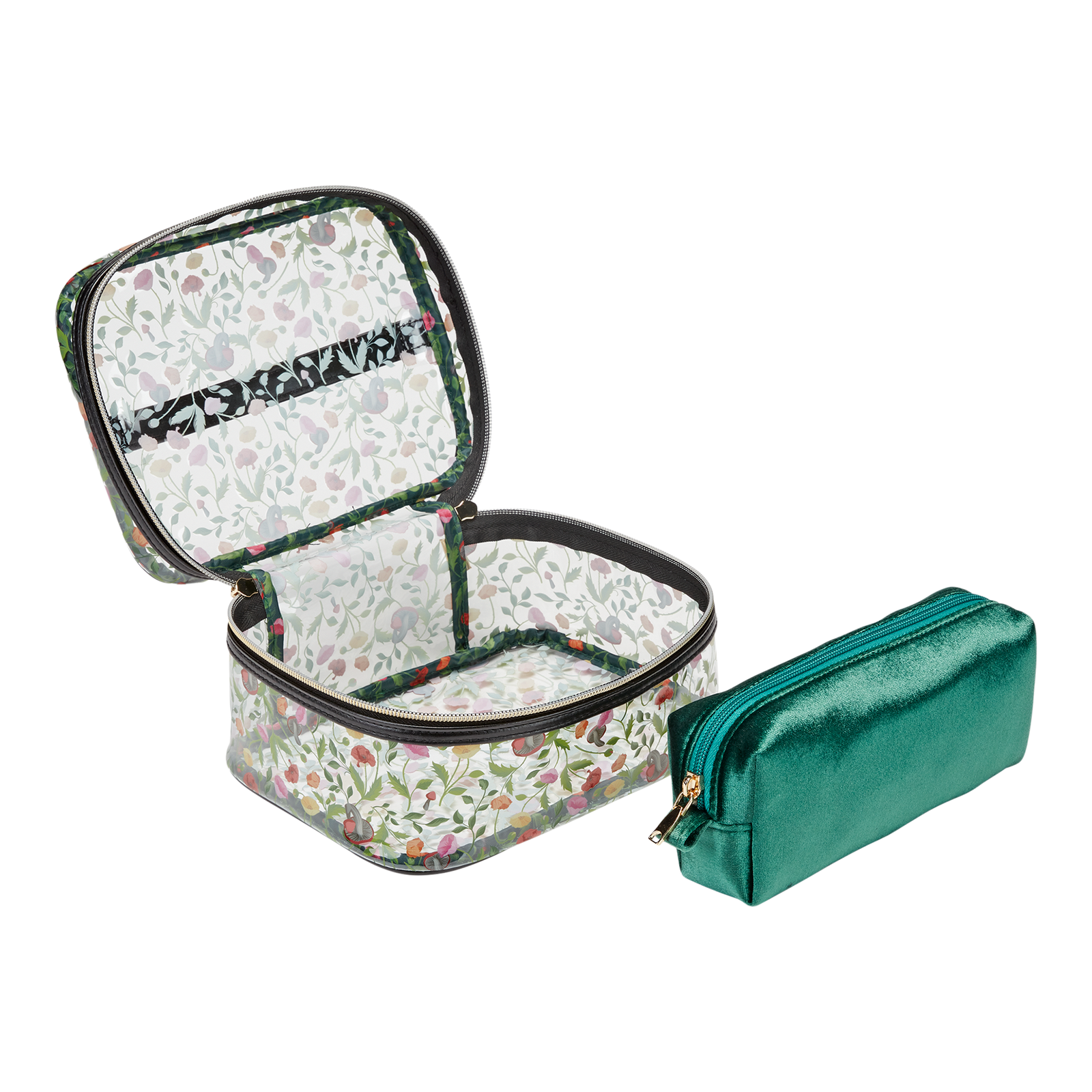Wicked Poppy 2 Piece Train Case Set