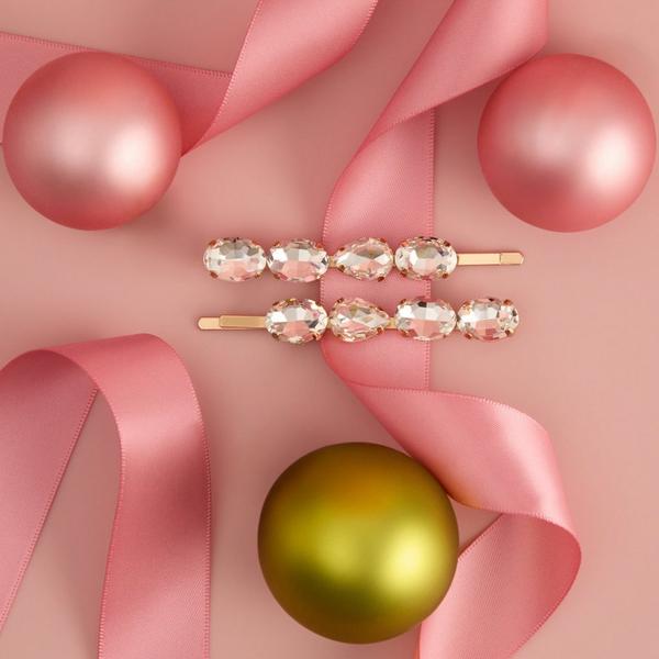 Kitsch Metal Gemstone Bobby Pins 2 Piece Set #4