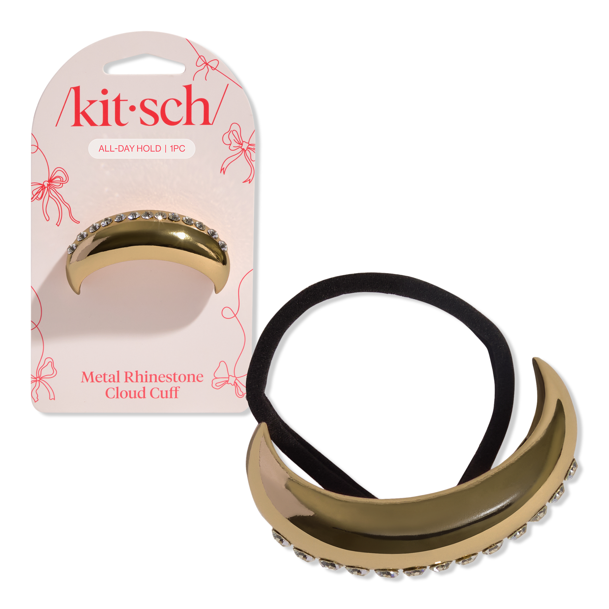Kitsch Metal Rhinestone Medium Cloud Cuff #1