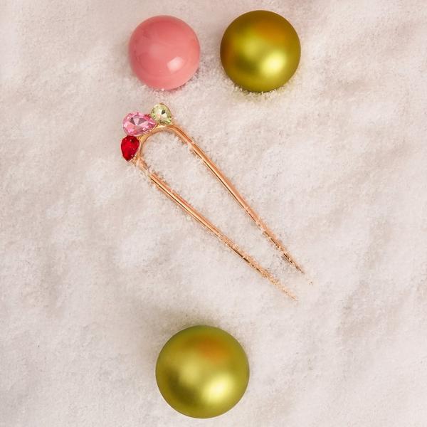 Kitsch Metal Gemstone French Hair Pin #4