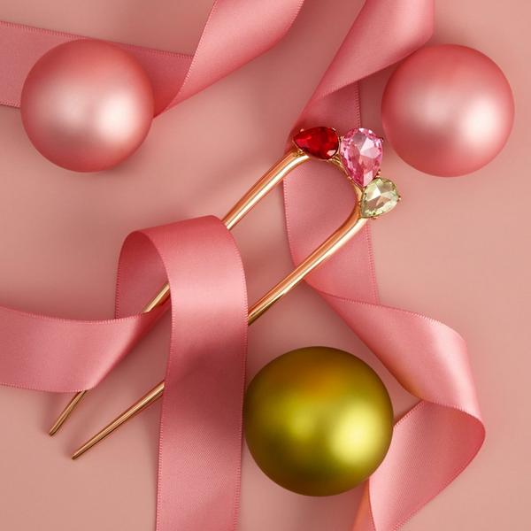 Kitsch Metal Gemstone French Hair Pin #5