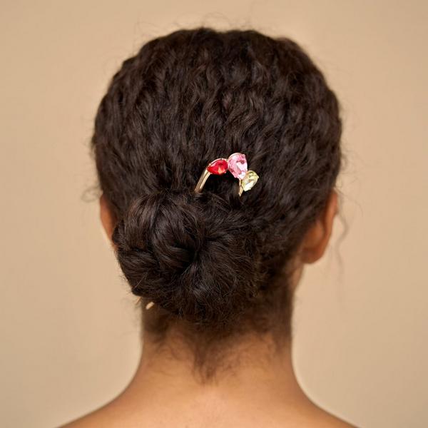 Kitsch Metal Gemstone French Hair Pin #6