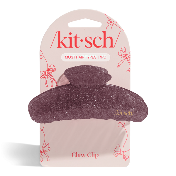 Kitsch Pink Glitter Claw Clip #4