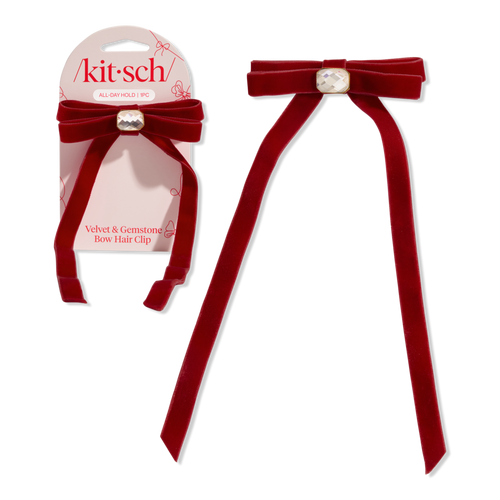 Kitsch - Velvet & Gemstone Bow Hair Clip | Ulta Beauty