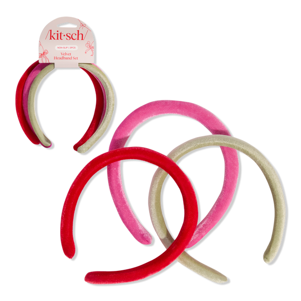 Kitsch Velvet Headband 3 Piece Set #1