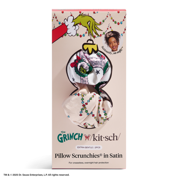 Kitsch The Grinch x Kitsch Pillow Satin Scrunchie 2 Piece Set #5