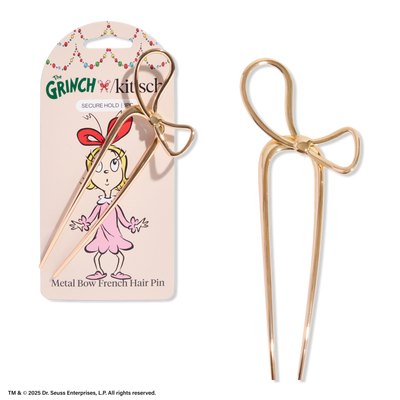 Kitsch The Grinch x Kitsch Metal Bow French Hair Pin