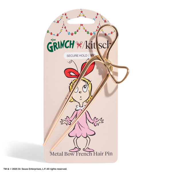 Kitsch The Grinch x Kitsch Metal Bow French Hair Pin #3