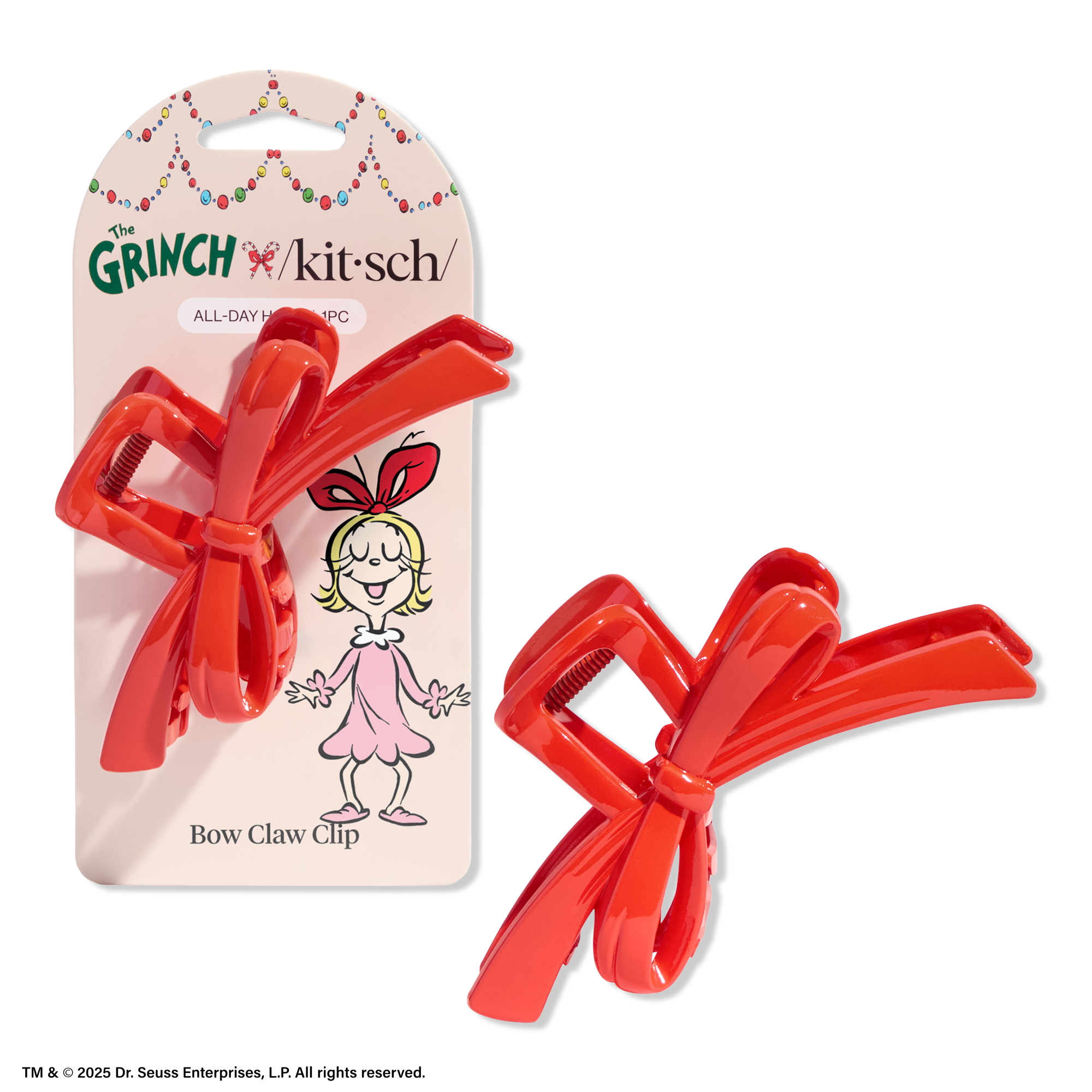 Kitsch The Grinch x Kitsch Bow Claw Clip #1