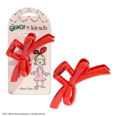 Kitsch The Grinch x Kitsch Bow Claw Clip