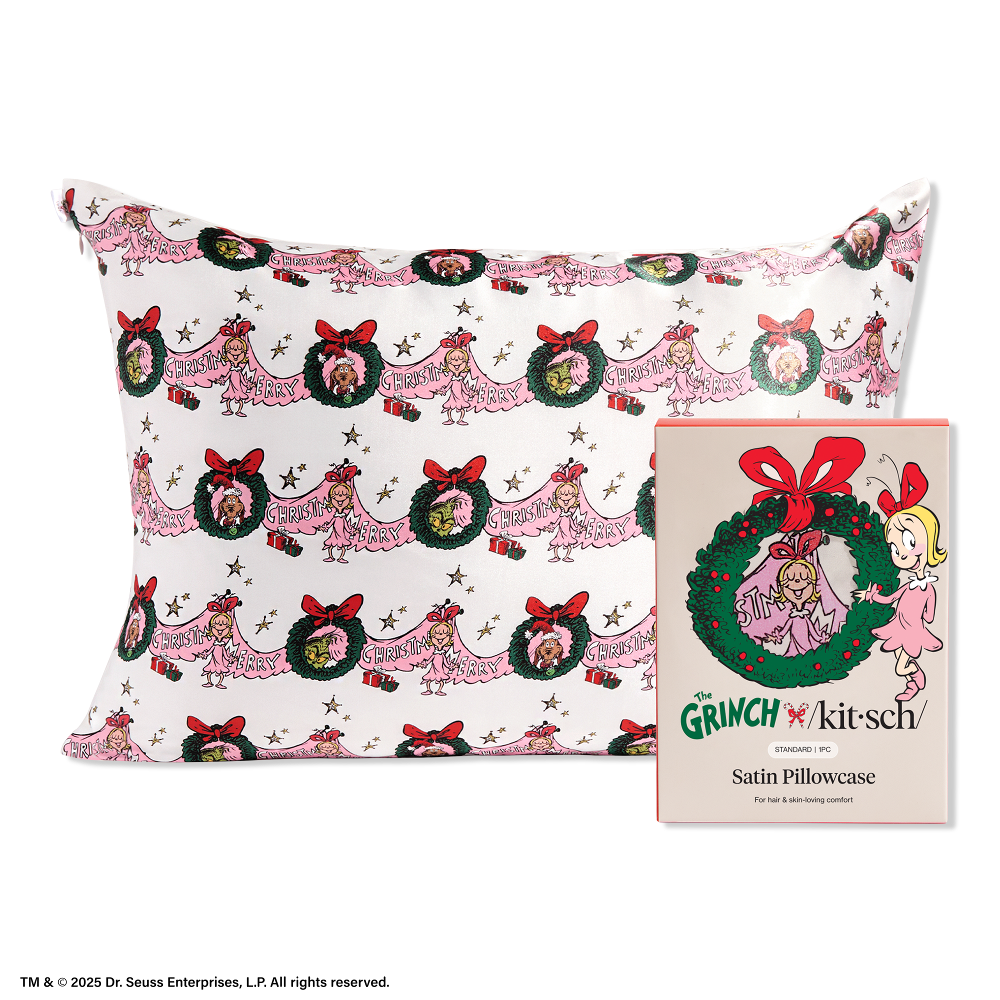 Kitsch The Grinch x Kitsch Standard Satin Pillowcase #1
